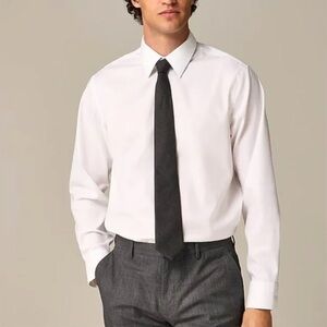 J crew white Slim Bowery performance stretch dress shirt w spread collar Sz XL